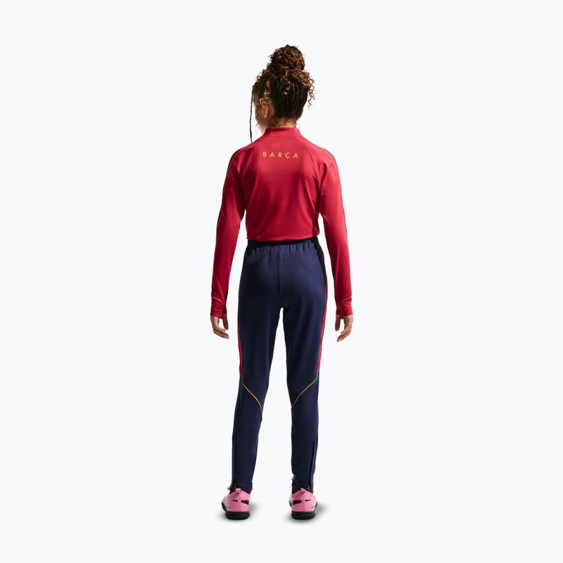 Spodnie piłkarskie dziecięce Nike FC Barcelona Strike Dri-Fit blackened blue/noble red/yellow 3