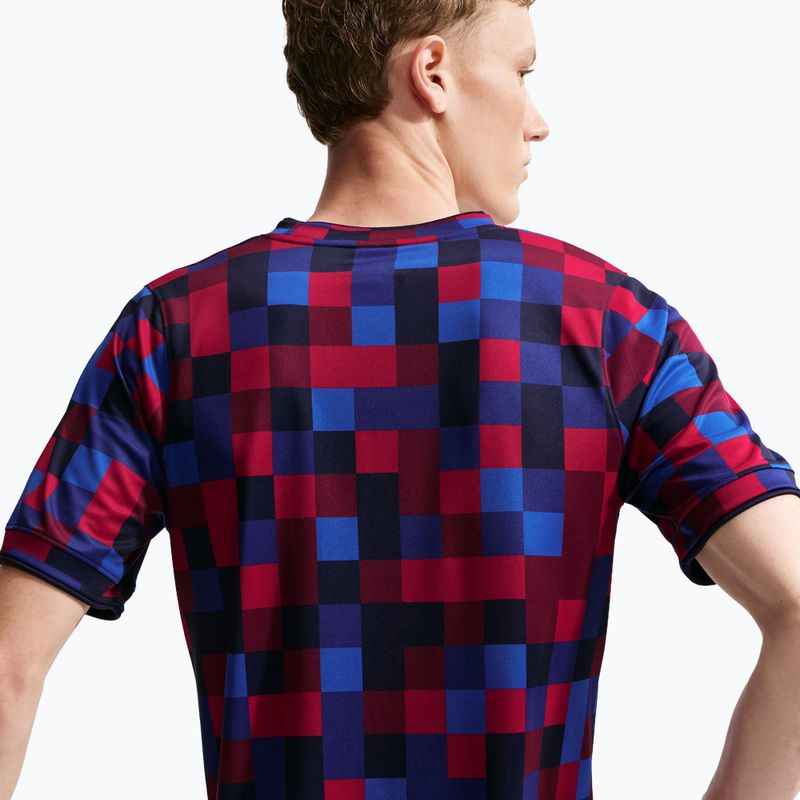 Koszulka piłkarska męska Nike FC Barcelona Dri-Fit Pre-Match noble red/mineral yellow 5