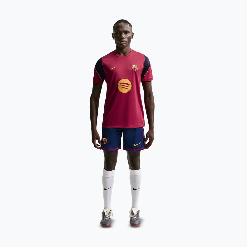 Koszulka piłkarska męska Nike FC Barcelona Strike Soccer Dri-Fit noble red/blackened blue/mineral yellow 2