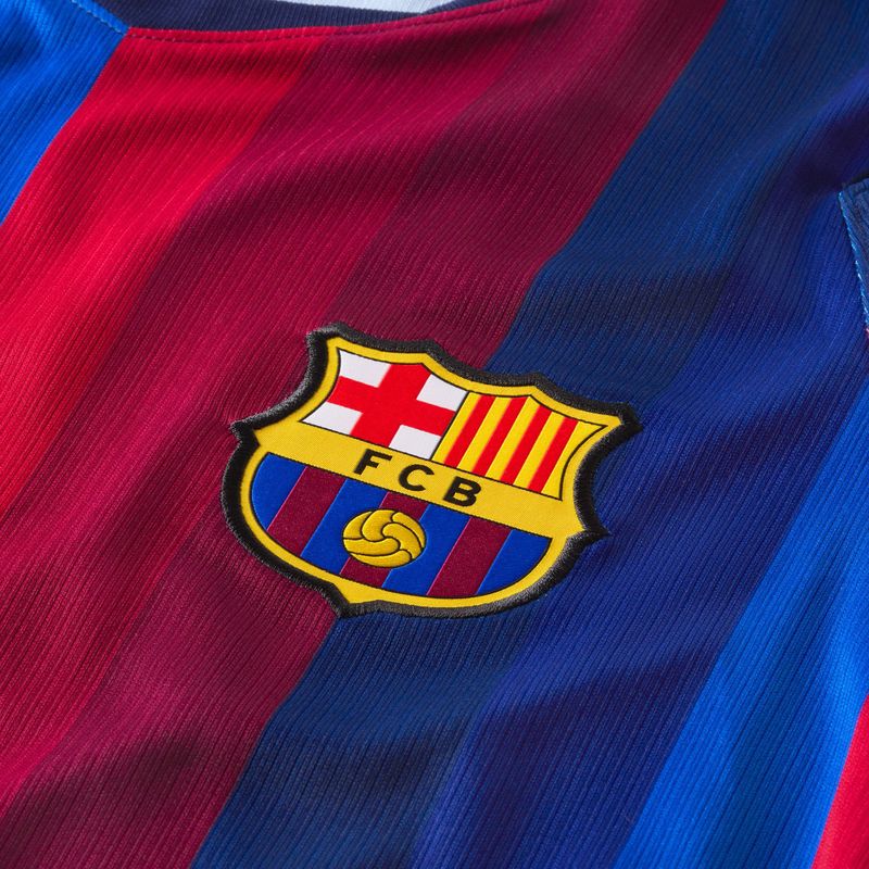 Longsleeve piłkarski męski Nike FC Barcelona Dri-Fit Stadium Home deep garnet/blue void/mineral yellow 3