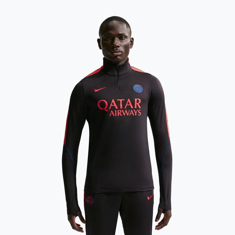 Bluza piłkarska męska Nike Paris Saint-Germain Strike Dri-Fit Soccer Knit Drill Top black/global red/global red