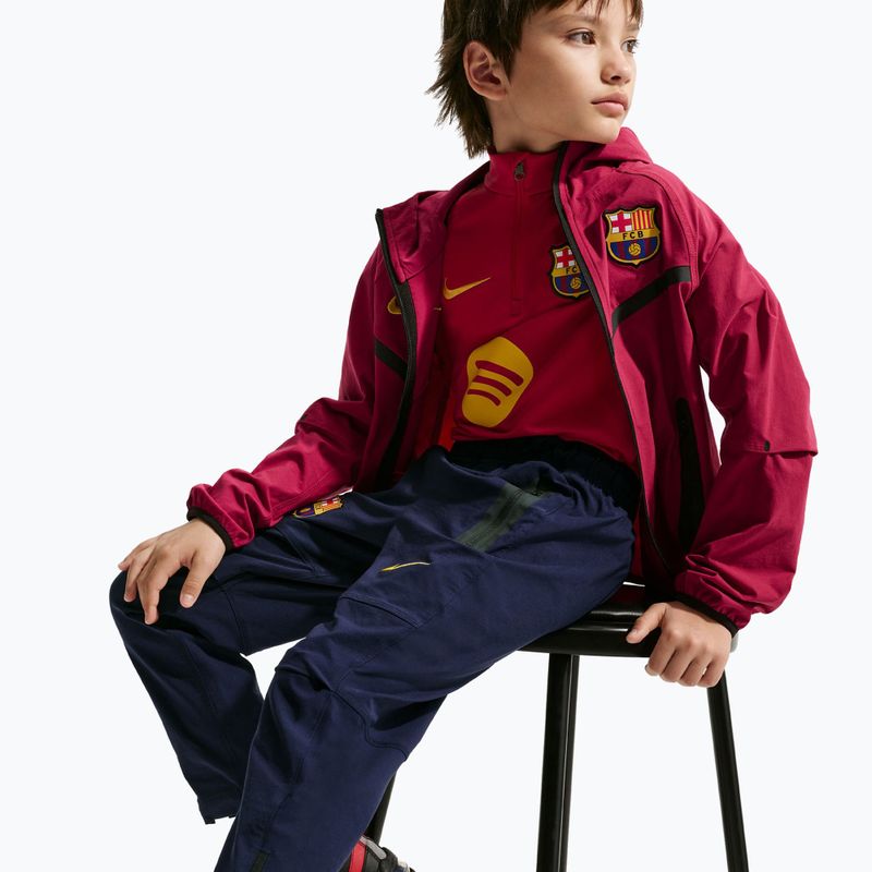 Spodnie piłkarskie dziecięce Nike FC Barcelona Tech Woven blackened blue/black/mineral yellow 6