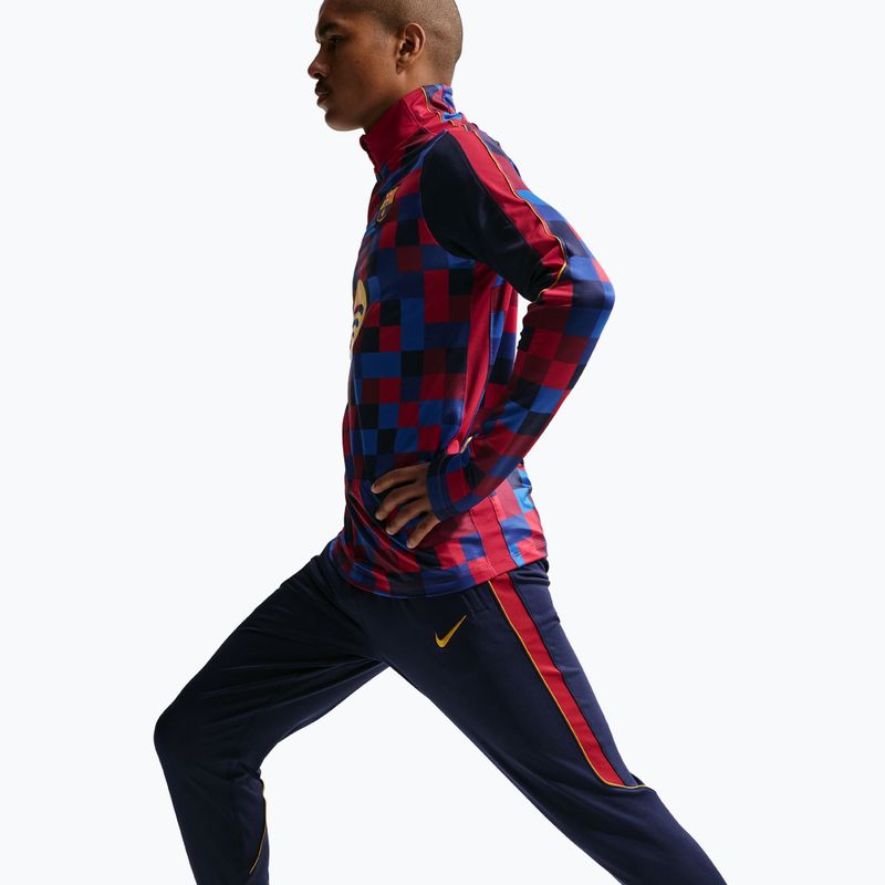 Spodnie piłkarskie męskie Nike FC Barcelona Strike Dri-Fit blackened blue/noble red/yellow 4