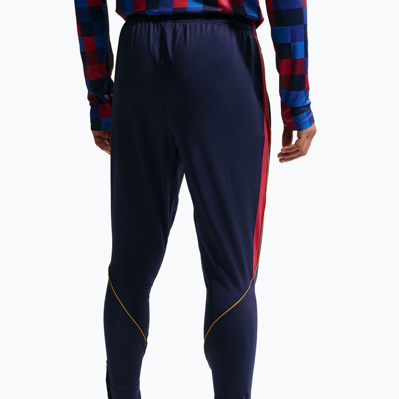 Spodnie piłkarskie męskie Nike FC Barcelona Strike Dri-Fit blackened blue/noble red/yellow 5