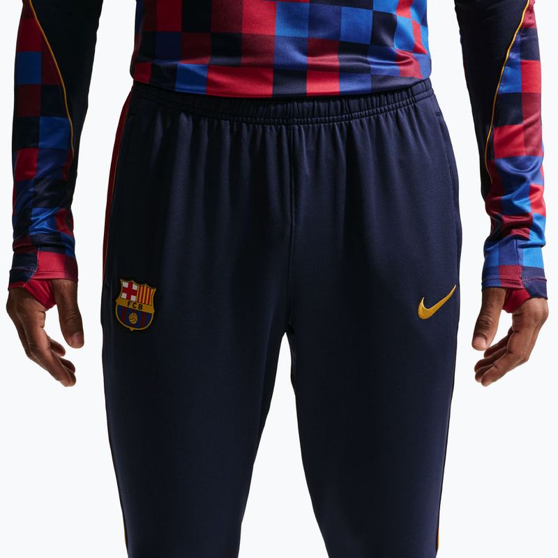 Spodnie piłkarskie męskie Nike FC Barcelona Strike Dri-Fit blackened blue/noble red/yellow 6