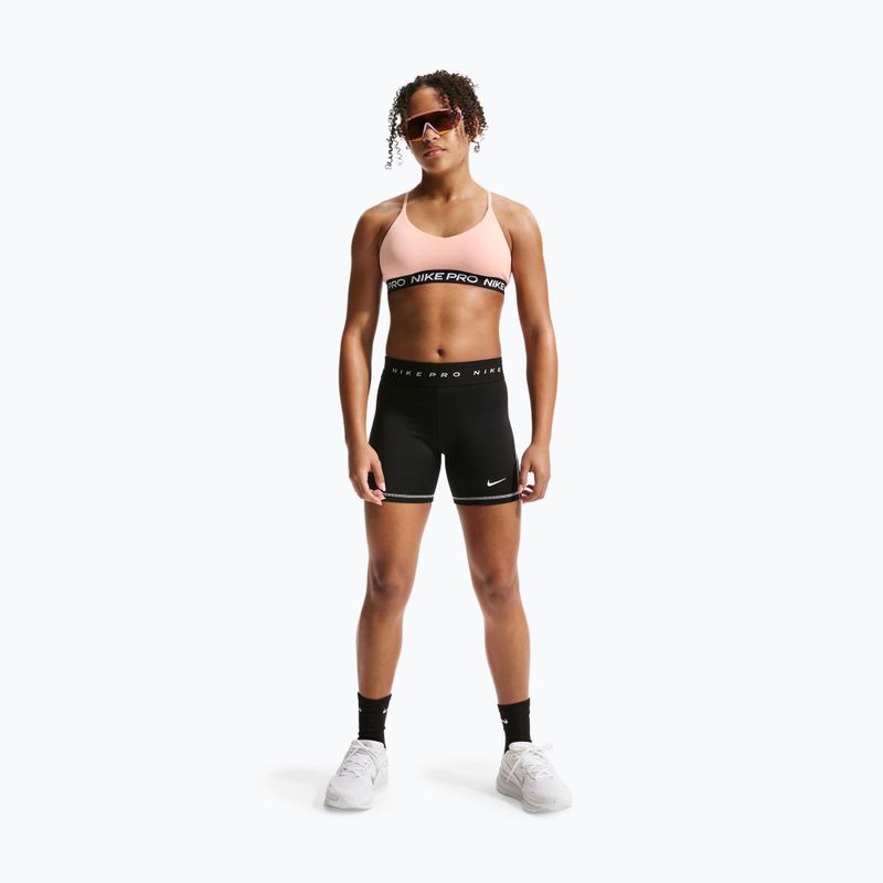 Biustonosz dziewczęcy Nike Pro Indy arctic orange/black/white 2