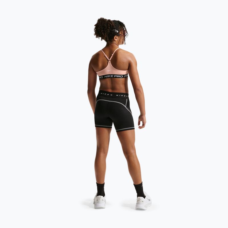 Biustonosz dziewczęcy Nike Pro Indy arctic orange/black/white 3