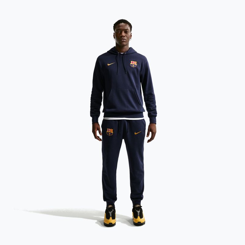 Bluza męska Nike FC Barcelona Club Hoodie blackened blue/mineral yellow