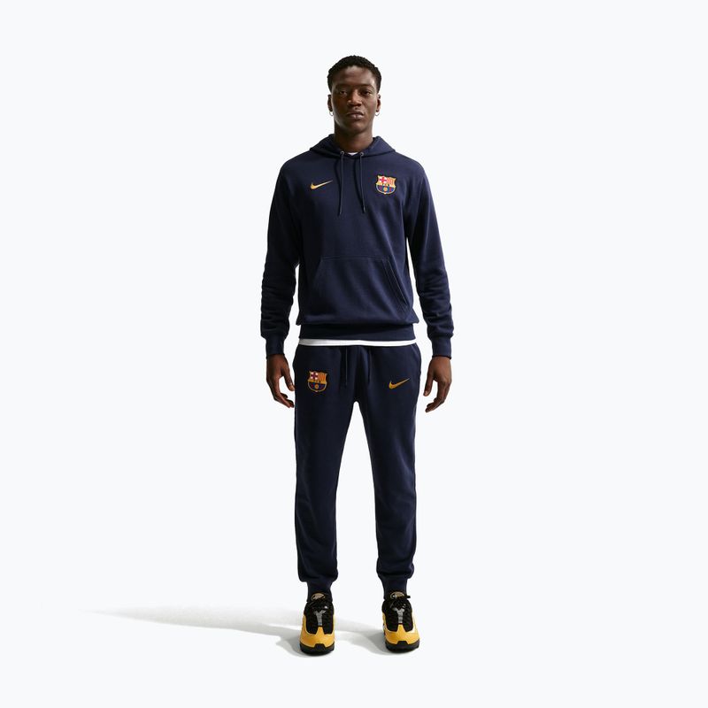 Bluza męska Nike FC Barcelona Club Hoodie blackened blue/mineral yellow 2
