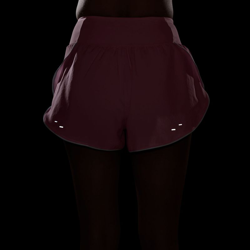 Spodenki do biegania damskie Nike Tempo Swoosh Dri-Fit Mid-Rise Brief-Lined peony/pink foam/white 5