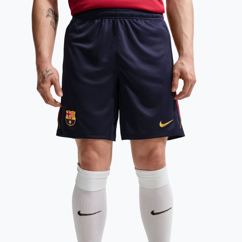 Spodenki piłkarskie męskie Nike FC Barcelona Strike blackened blue/noble red/mineral yellow 5