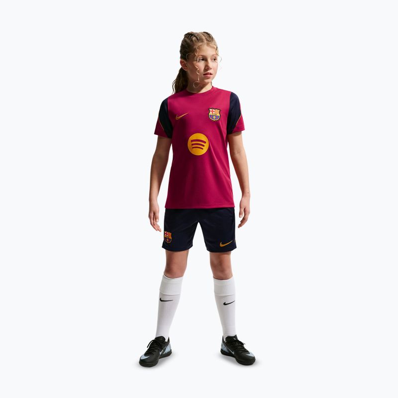 Koszulka piłkarska dziecięca Nike FC Barcelona Strike Dri-Fit noble red/blackened blue 3