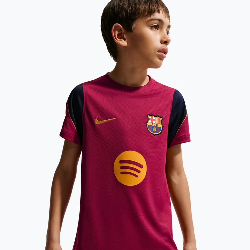 Koszulka piłkarska dziecięca Nike FC Barcelona Strike Dri-Fit noble red/blackened blue 4