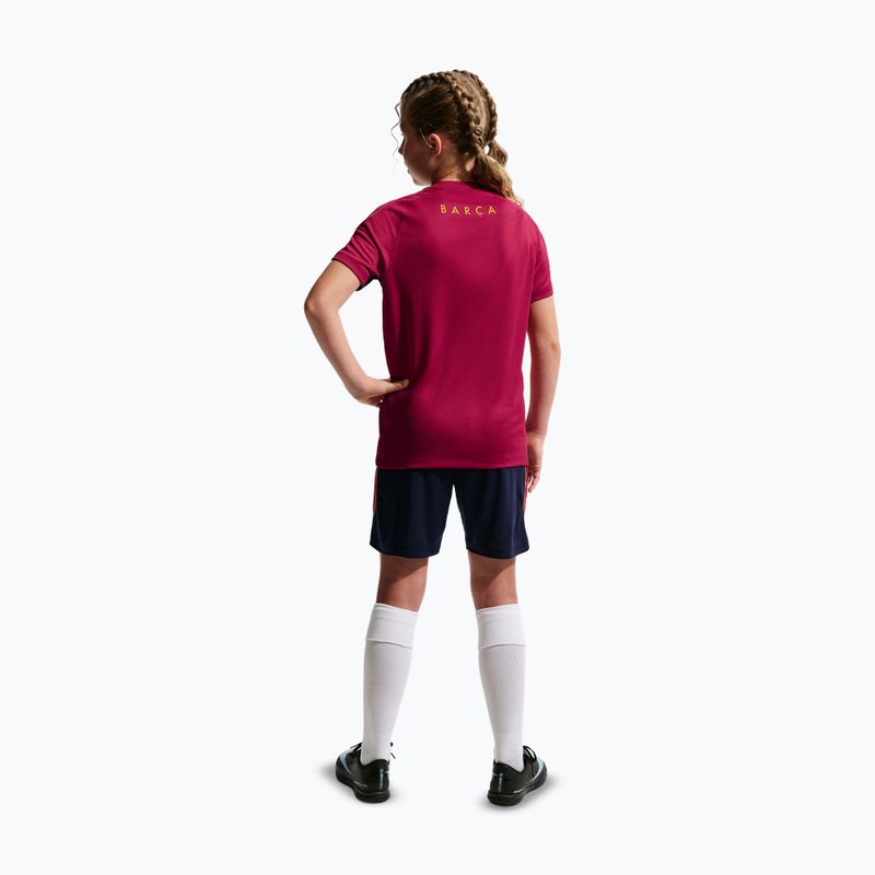 Spodenki piłkarskie dziecięce Nike FC Barcelona Strike blackened blue/noble red/mineral yellow 5