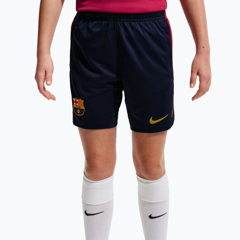 Spodenki piłkarskie dziecięce Nike FC Barcelona Strike blackened blue/noble red/mineral yellow 6