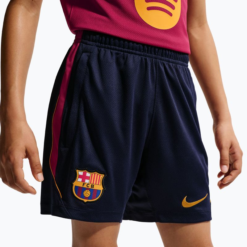 Spodenki piłkarskie dziecięce Nike FC Barcelona Strike blackened blue/noble red/mineral yellow 7