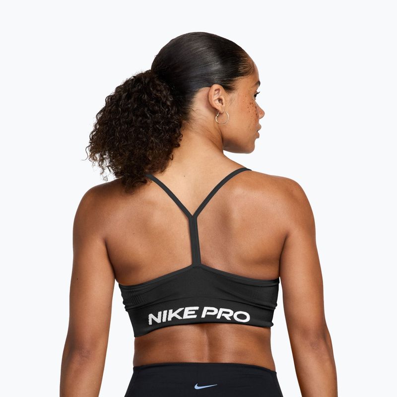 Biustonosz treningowy Nike Pro Seamless Light Support black/white 2