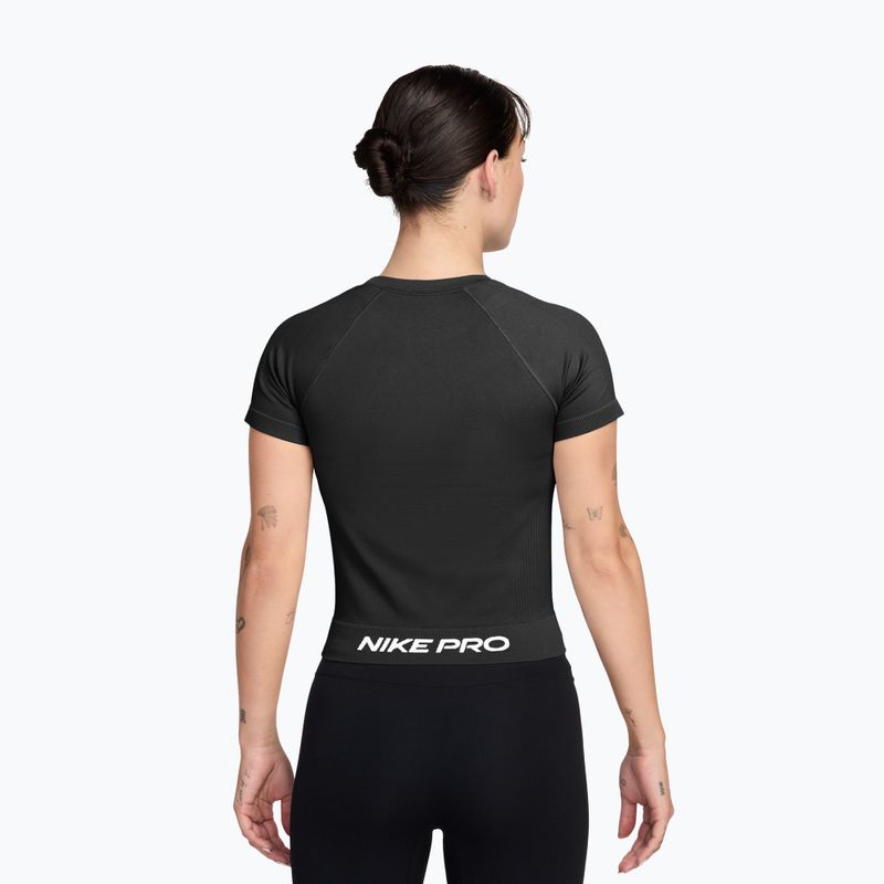 Koszulka treningowa damska Nike Pro Seamless Dri-Fit black/white 2