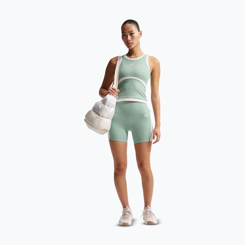 Spodenki damskie Nike One High Waisted Biker 5" steam/white/white 2