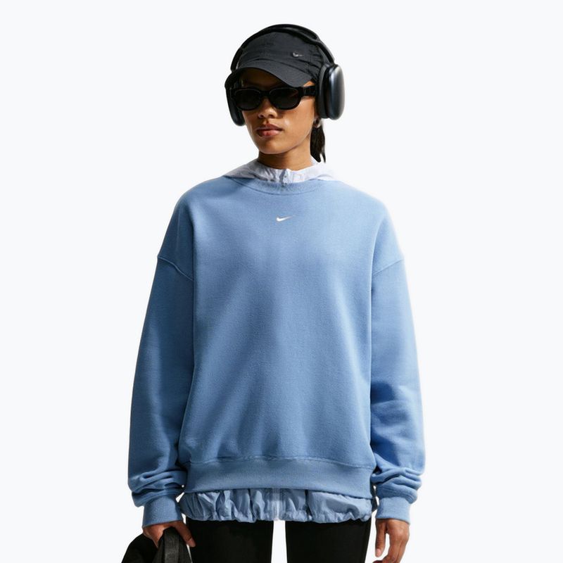 Bluza damska Nike Studio Fleece Medium Weight work blue/sail