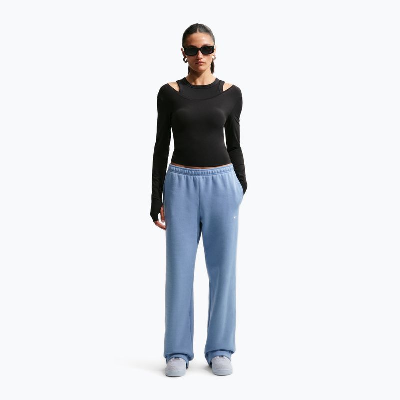 Spodnie damskie Nike Studio Fleece work blue/sail 2