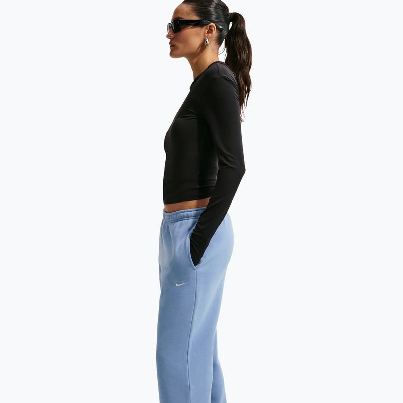 Spodnie damskie Nike Studio Fleece work blue/sail 4