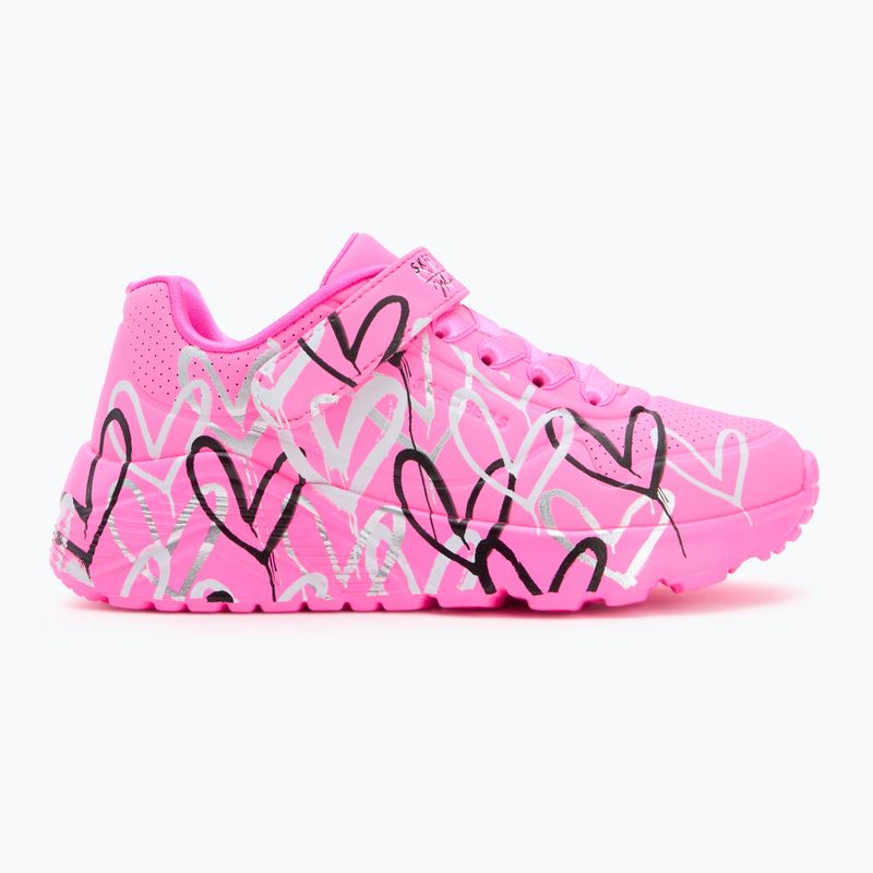 Buty dziecięce SKECHERS Uno Lite Love Levitate hot pink/multi 2