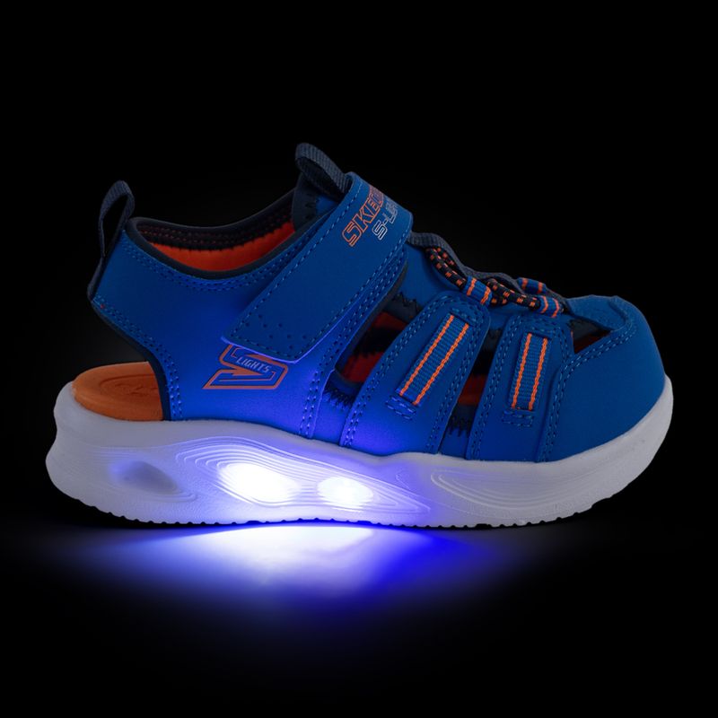 Sandały dziecięce SKECHERS S-Lights Sola Glow blue/lime 9