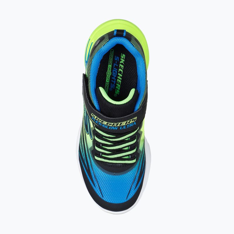 Buty dziecięce SKECHERS Flex-Glow Ultra black/blue/lime 13