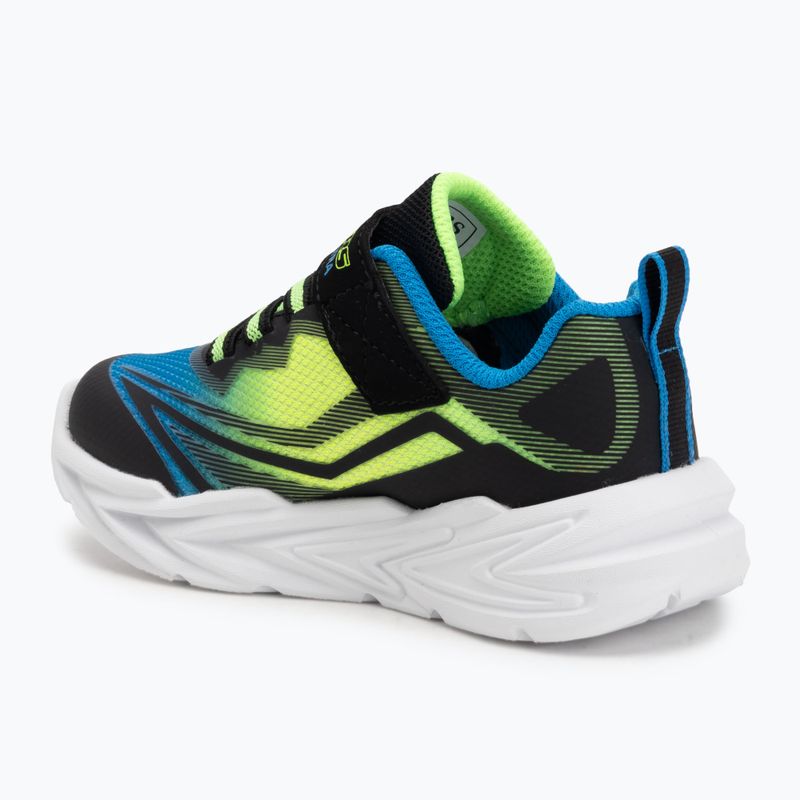 Buty dziecięce SKECHERS Flex-Glow Ultra black/blue/lime 3