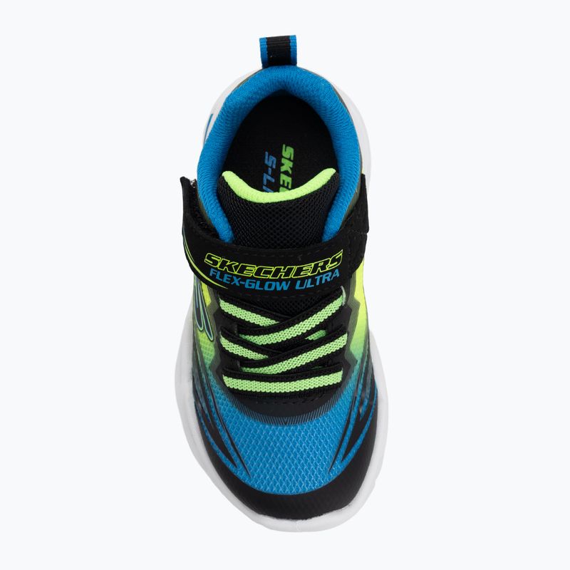Buty dziecięce SKECHERS Flex-Glow Ultra black/blue/lime 5