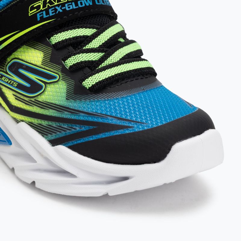 Buty dziecięce SKECHERS Flex-Glow Ultra black/blue/lime 7