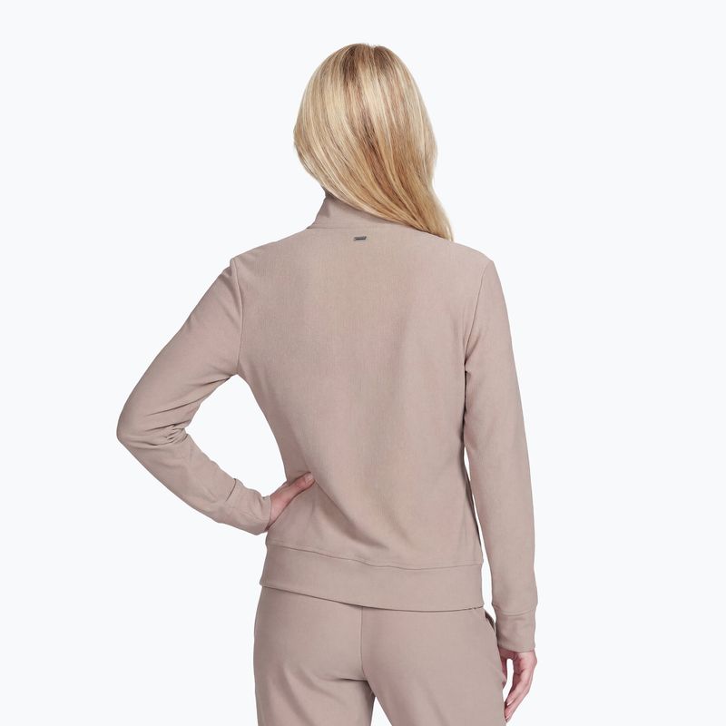 Bluza damska SKECHERS GO Luxe Rib Everyday Full Zip taupe/brown 2