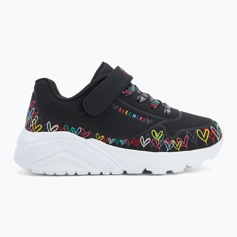 Buty dziecięce SKECHERS Uno Lite Heart Craze black/multi 2