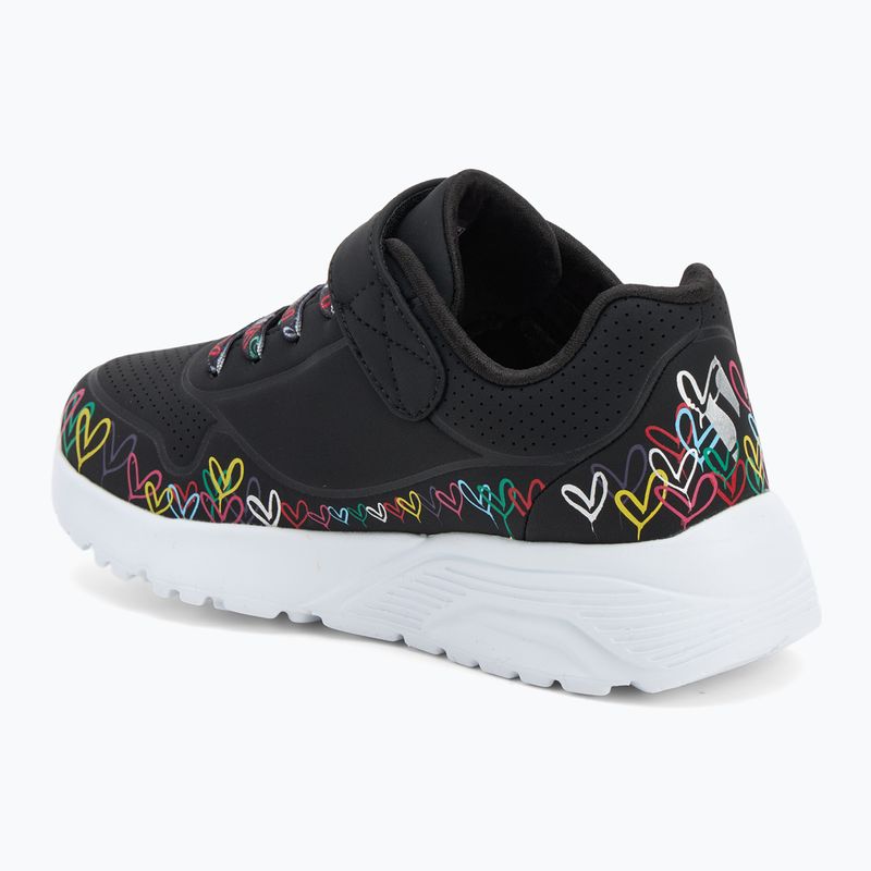 Buty dziecięce SKECHERS Uno Lite Heart Craze black/multi 3