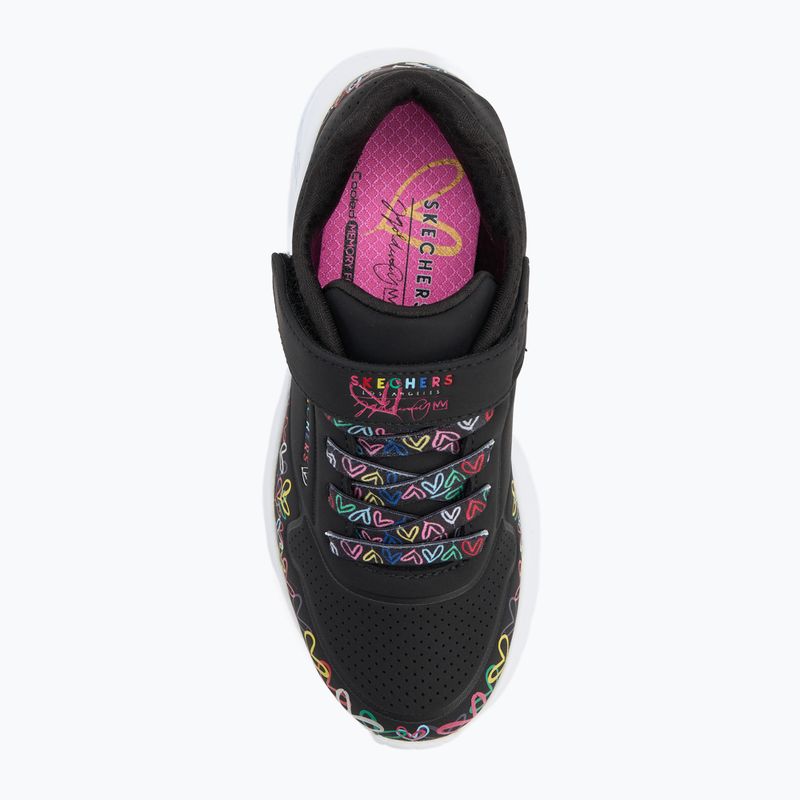Buty dziecięce SKECHERS Uno Lite Heart Craze black/multi 5