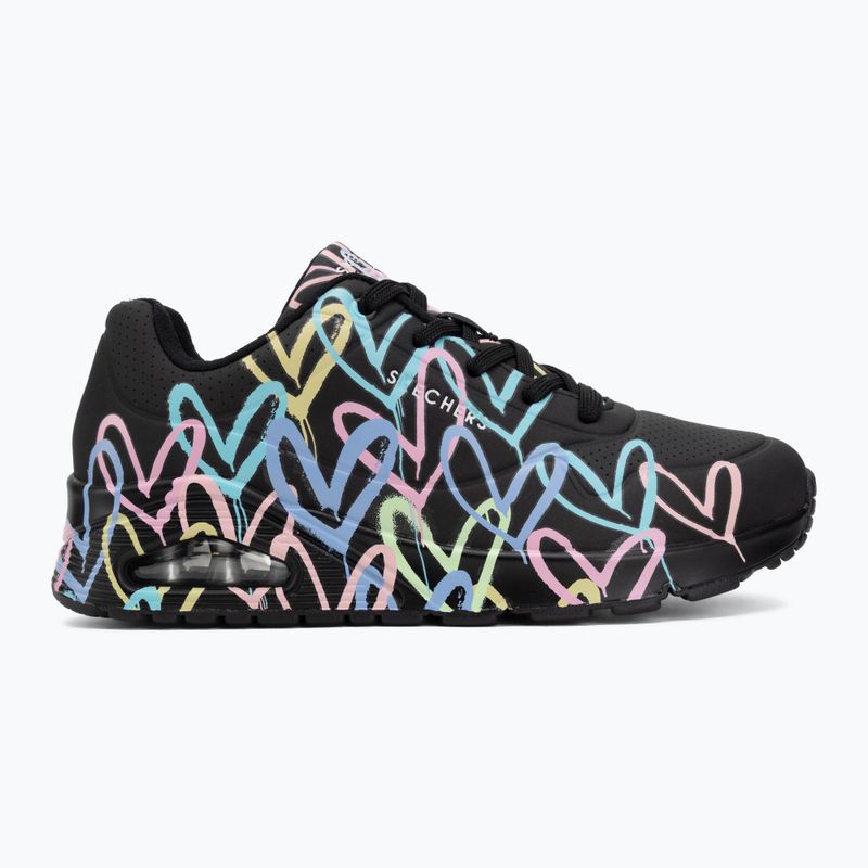 Buty damskie SKECHERS JGoldcrown Uno Spread The Love black 2