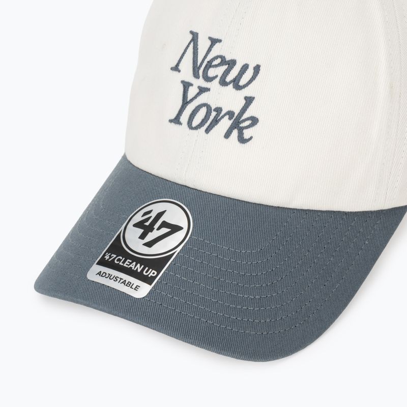 Czapka z daszkiem 47 Brand MLB New York Yankees Foundation Script TT CLEAN UP sandstone 3