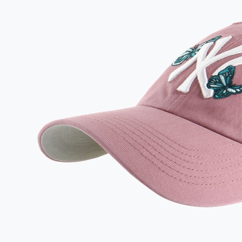 Czapka z daszkiem 47 Brand MLB New York Yankees Icon Alt CLEAN UP mauve 3