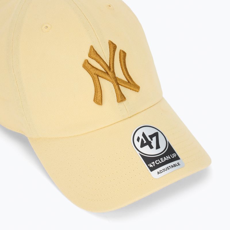 Czapka z daszkiem 47 Brand MLB New York Yankees CLEAN UP butter 3