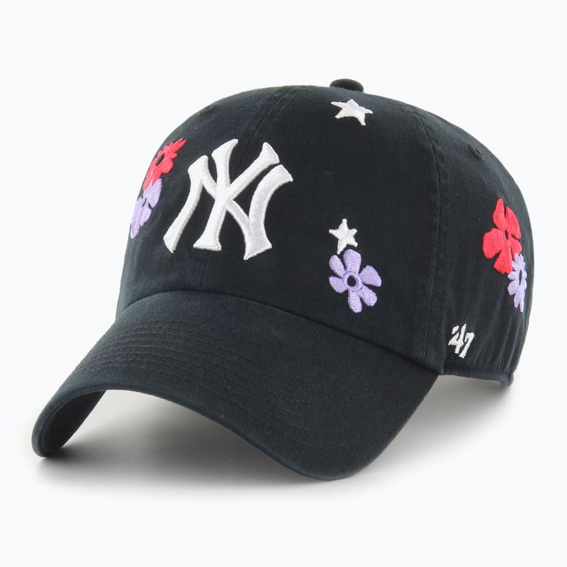 Czapka z daszkiem 47 Brand MLB New York Yankees Flora CLEAN UP black
