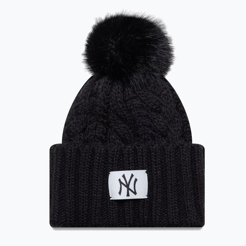 Czapka zimowa damska New Era Cable Wide New York Yankees black