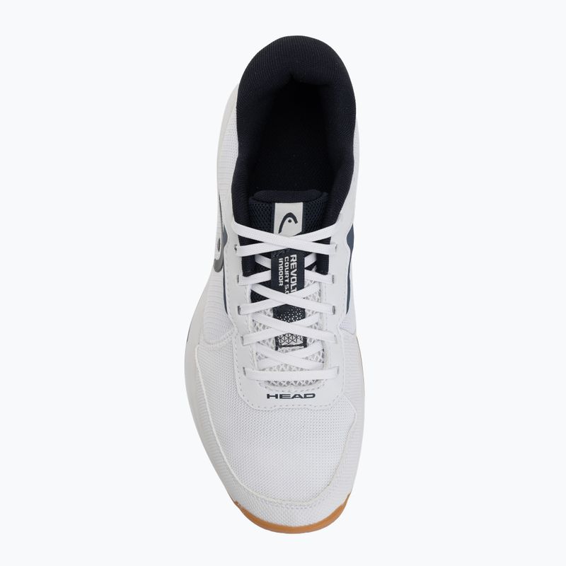 Buty do tenisa męskie HEAD Revolt Court 5.0 Indoor white/blueberry 5