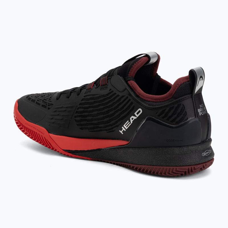 Buty do tenisa męskie HEAD Endure Pro Clay black/red 3
