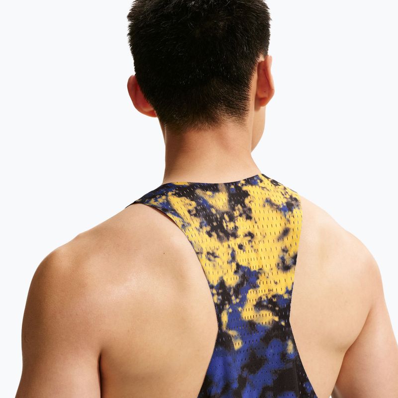 Koszulka do biegania męska Nike AeroSwift Dri-Fit ADV Singlet citron pulse/lapis/bright crimson 5