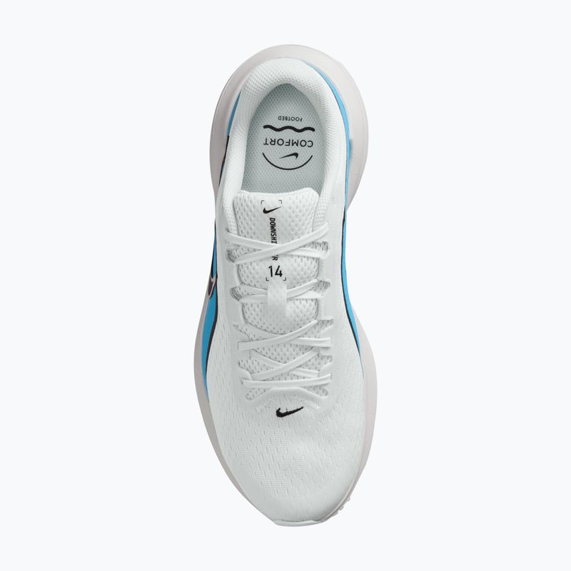 Buty do biegania męskie Nike Downshifter 14 off white/light current blue/black 4