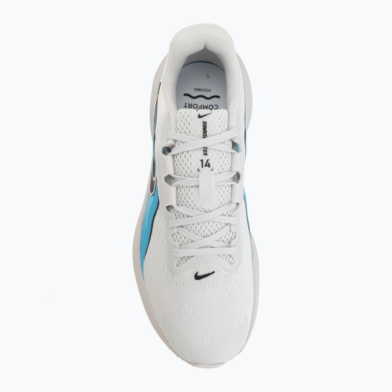 Buty do biegania męskie Nike Downshifter 14 off white/light current blue/black 5