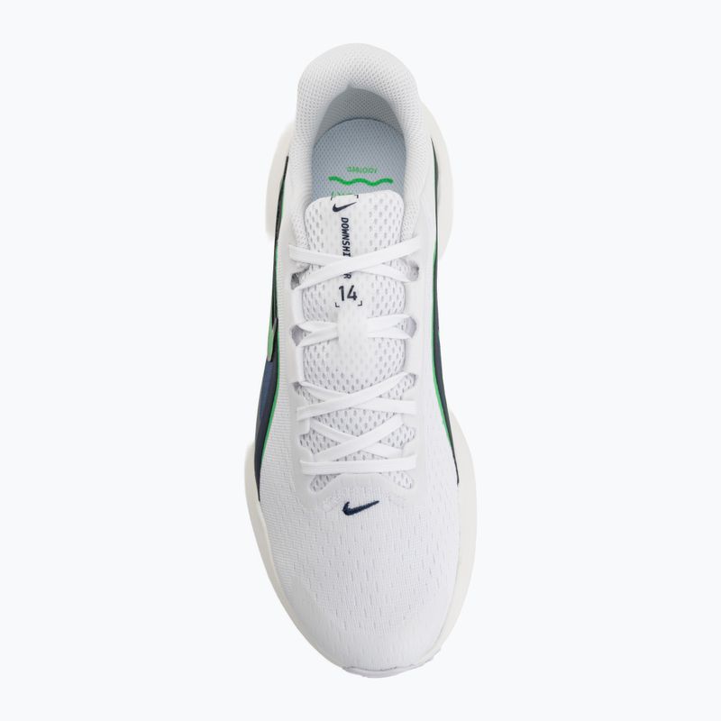 Buty do biegania męskie Nike Downshifter 14 white/midnight navy/green spark 5