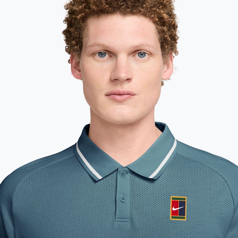 Koszulka tenisowa męska Nike Court Heritage Polo smokey blue/smokey blue 3