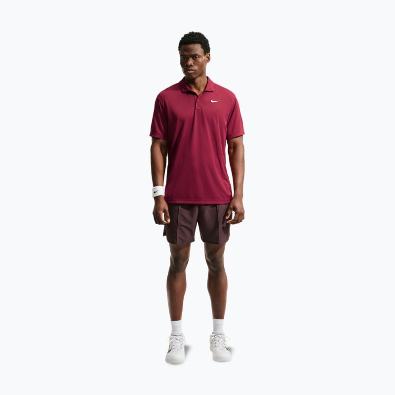 Koszulka tenisowa męska Nike Court Dri-Fit Polo Solid team red/white 2